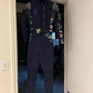 Avenger Dark Blue and Floral Kids One Piece